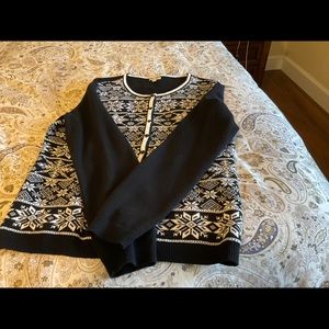 Talbot’s black and white print cardigan